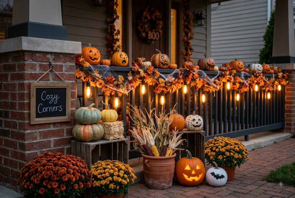 Easy Front Porch Halloween Decor Ideas