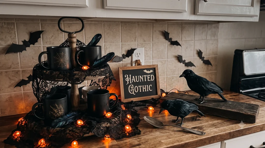 Halloween Coffee Bar: Easy Counter Decor